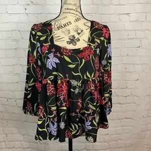 Dolan / Cherie Babydoll Floral Blouse / XS